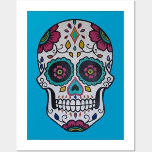 Colorful Sugar Skull Posters and Art